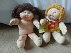 2 VTG 1978-1982 CABBAGE PATCH KIDS DOLLS BRUNETTE/BLONDE HAIR BLUE EYES TLC READ