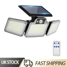 280 LED Solar Flood Lights Outdoor, 3 Adjustable Heads Solar Lights Garden - UK