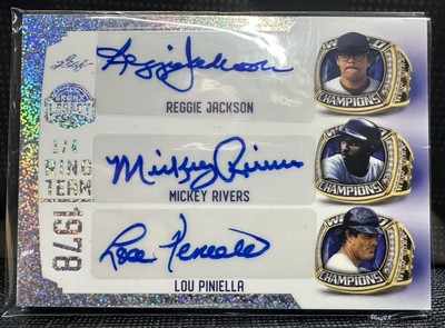 2023 LEAF A BRONX LEGACY RING TEAM AUTO REGGIE JACKSON RIVERS PINELLA 1/4 SSP
