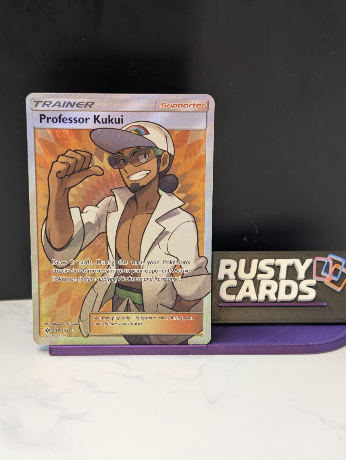 Pokémon TCG Professor Kukui Sun & Moon 148/149 Holo Full Art Ultra Rare