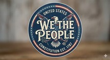 We The People Decal Sticker Phone Laptop 3 Inches