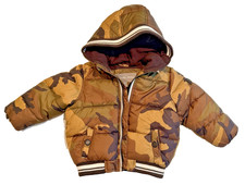 Michael Kors Kids Puffer Jacket Green Camo Hooded Winter/Fall Coat Size 4T