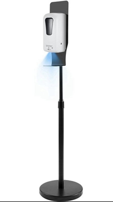 Touchless Soap/Sanitizer Dispenser Floor Stand White/Black F1406-S-T-S