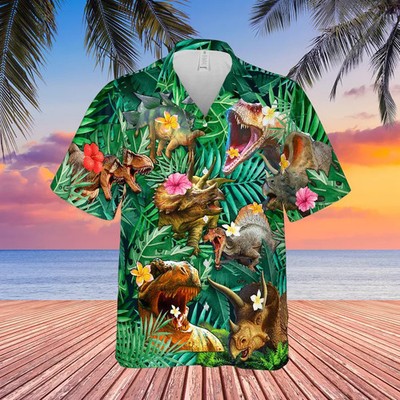Aloha Dinosaur Unisex Hawaiian Shirt