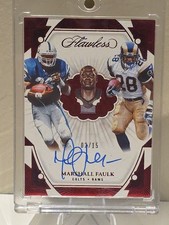 2024 Panini Flawless - Career Progressions Marshall Faulk #CP-MFK Ruby /15 (AU)