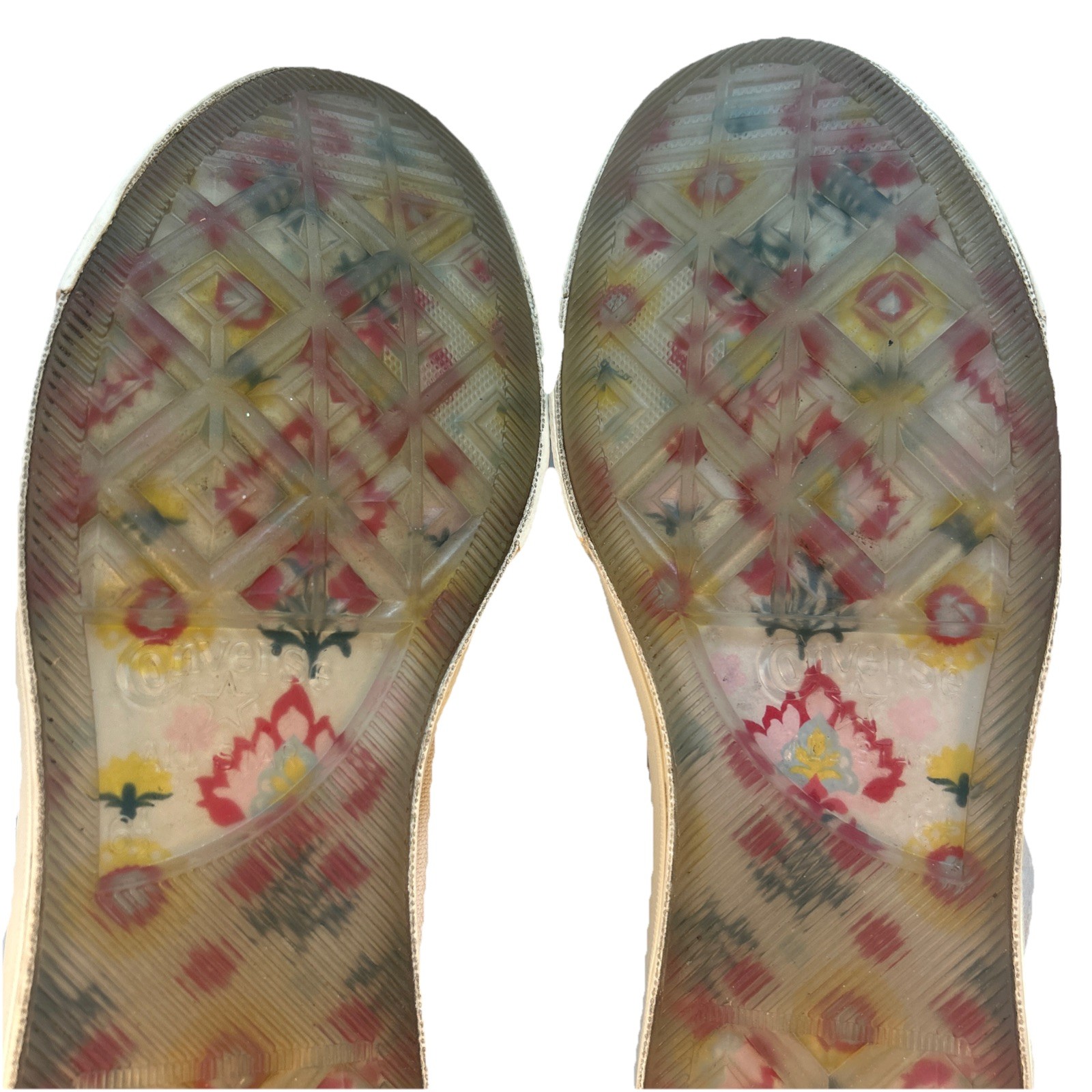 Womens 8.5 Converse Chuck Taylor 70 Floral Embroidery High Top Taupe Sneakers thumbnail 9