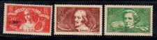 France 1936 Yv. 329-331 Neuf * MH 100% Intellectuels au chômage, célébrités