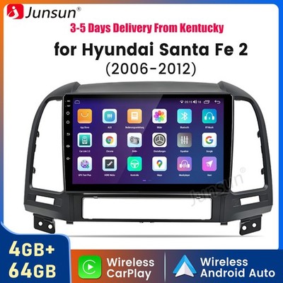 For Hyundai Santa Fe 2 06-2012 Carplay 4+64G Android15 Car Stereo Radio GPS Navi