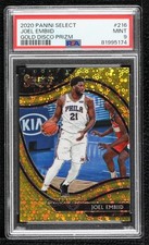 2020-21 Panini Select Courtside Gold Disco Prizm 7/10 Joel Embiid PSA 9 MINT p3f