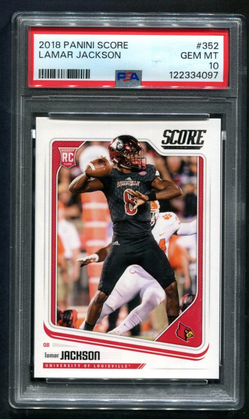 2018 Panini Score Lamar Jackson RC #352 PSA 10 GEM MINT 💎