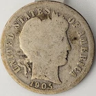 1905 P Philadelphia Mint Barber Dime