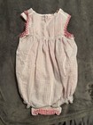 Smocked Lobster Gingham Baby Girl 18-24 Months Dress Romper Outfit Red White — photo 5