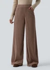 Halara Size M Regular Flex™ High Waisted Pockets Wide Leg Corduroy Work Trousers