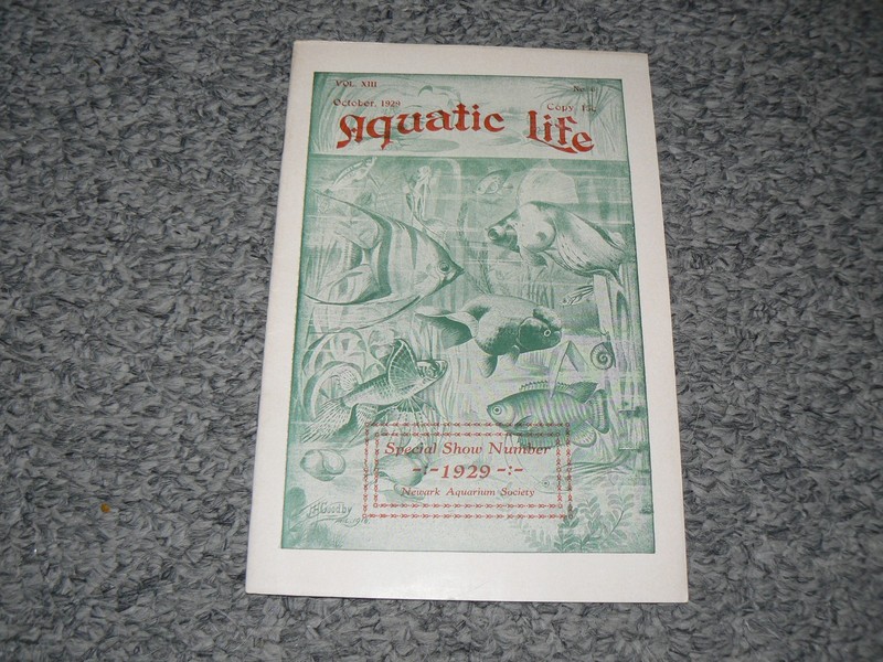 Aquatic Life Aquarium Magazine October 1929 V13 N 6 mint Show Number Vintage