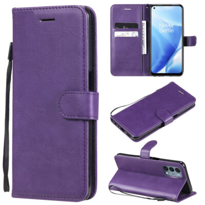 For OnePlus 12 11 10 Nord N200 N20 Simple Solid Color Card Pocket Phone Case