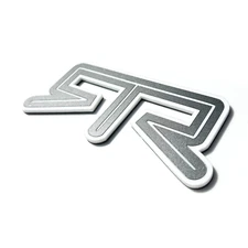 (1) WHITE RTR Emblem Fits FORD MUSTANG Rear Deck Lid Badge Nameplate Trunk Logo