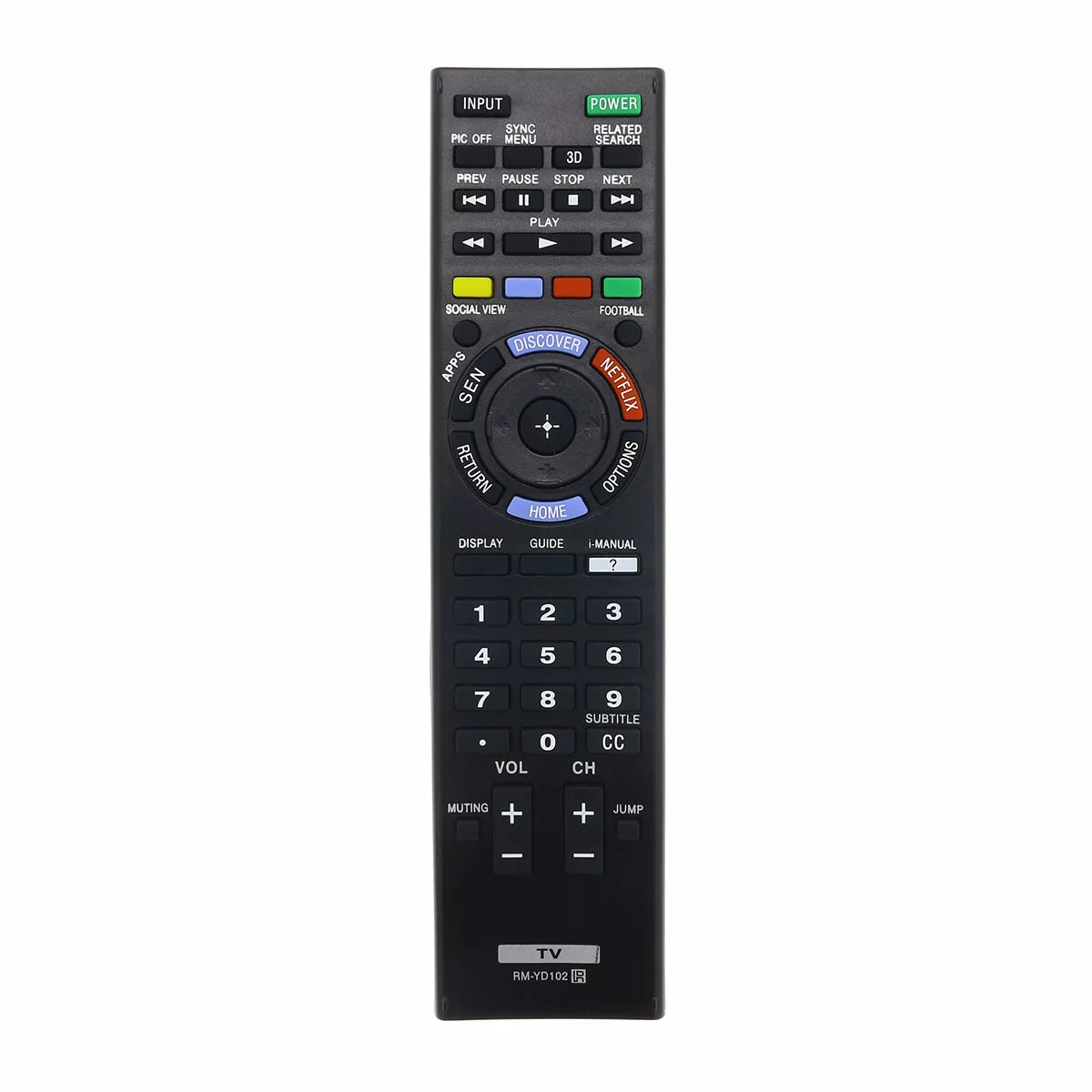 Replacement TV Remote Control for Sony KDL-50W800B Television