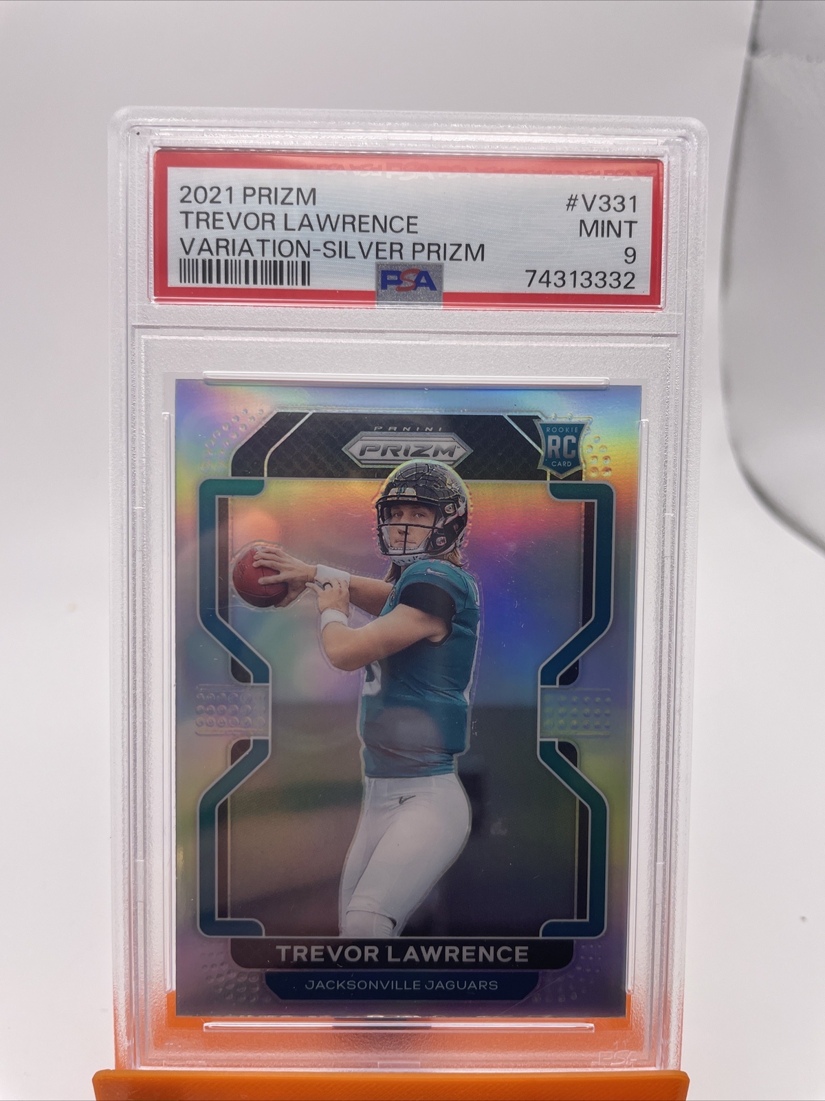 2021 Prizm Trevor Lawrence Variation Silver Prizm Rookie RC #V-331 PSA 9 Jaguars