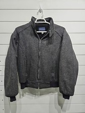 VINTAGE Manhattan Made in USA Wool Bomber Flight Pea Jacket Coat Mens XL