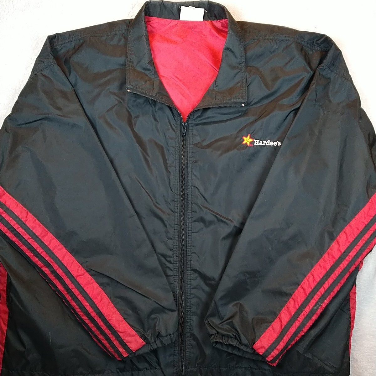 【5万円購入】Archive y/official nylon jacket Hardees Black Nylon Jacket Employee Worker Coat Restaurant Size