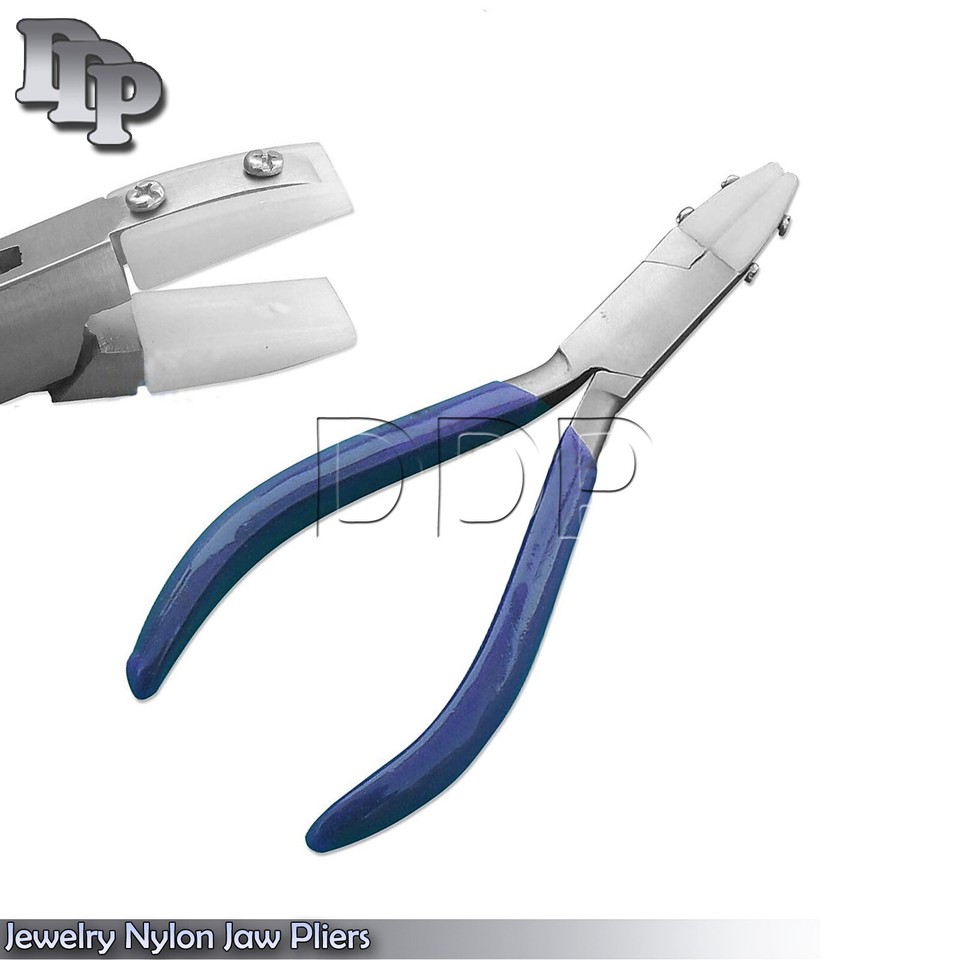 G.S Pliers Flat Nylon Jaws - 5.5" Jewelry Making Tool For Bead & Wire Work PL-01
