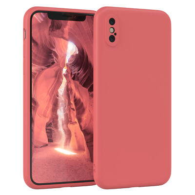 Für Apple iPhone X / XS Handyhülle Silikon Back Cover Schutz Soft Case Handy Rot
