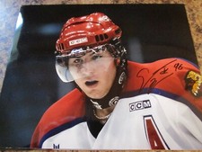 STEVE BERNIER SIGNED 8x10 GLOSSY PHOTO MONCTON WILDCATS NEW JERSEY DEVILS (A)
