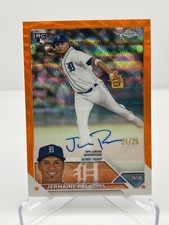 2023 TOPPS CHROME JERMAINE PALACIOS RC 21/25 ORANGE WAVE REFRACTOR AUTO TIGERS