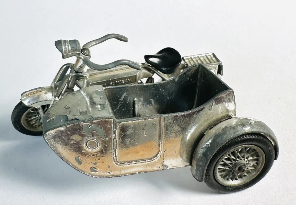 Vintage Matchbox Lesney Models of Yesteryear 1914 Sunbeam Motorcycle & Sidecar - Image 2 of 4