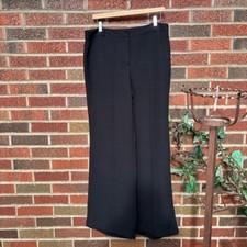 New York Company Black Wide Leg Mid Rise Trousers Dress Pants