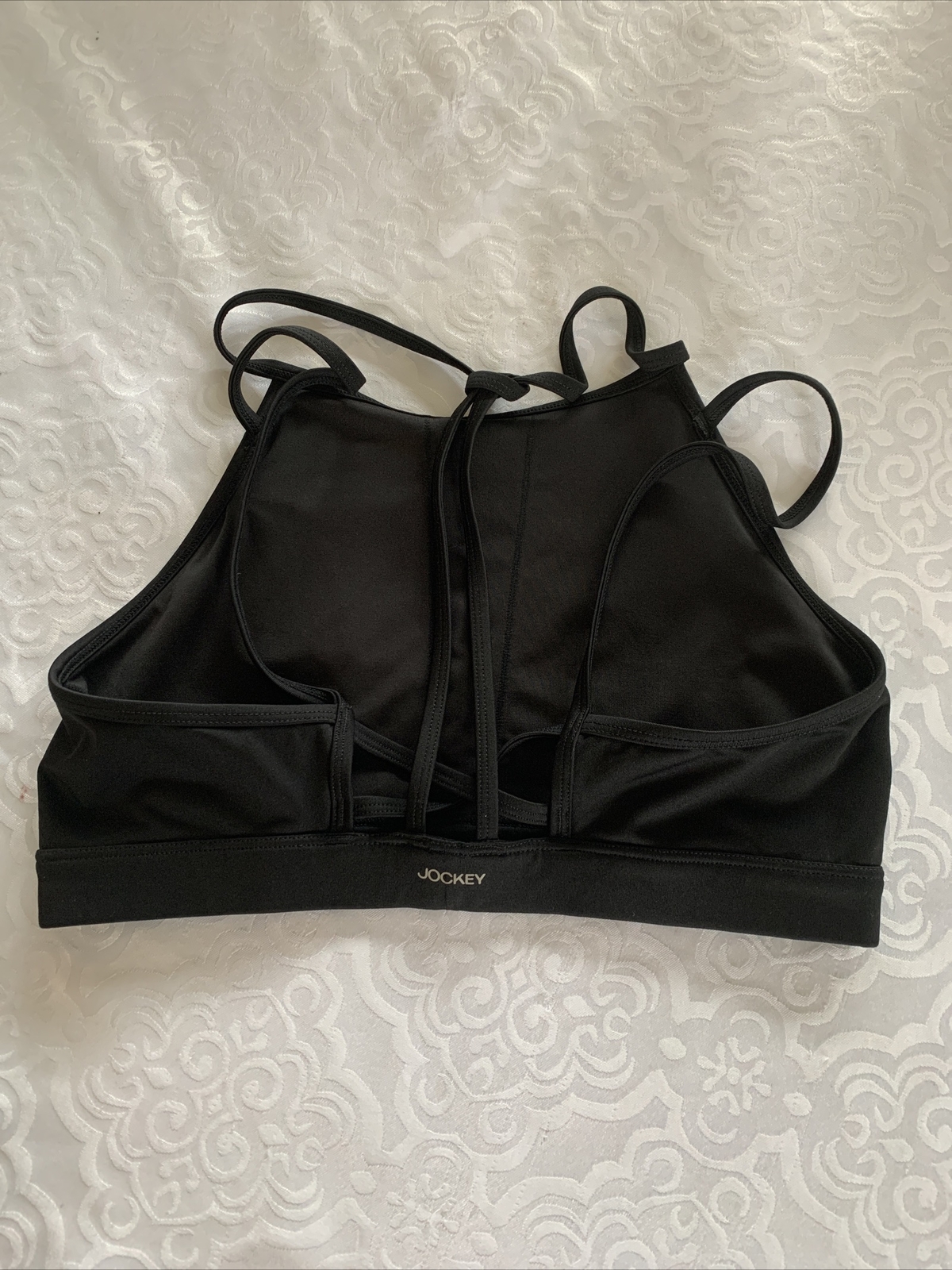 Women’s large Jockey black strappy sports bra Gem