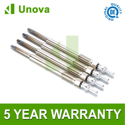 Unova 4x Diesel Heater Glow Plugs Fits Vauxhall Combo Mk2 1.3 CDTI Diesel 2005-2