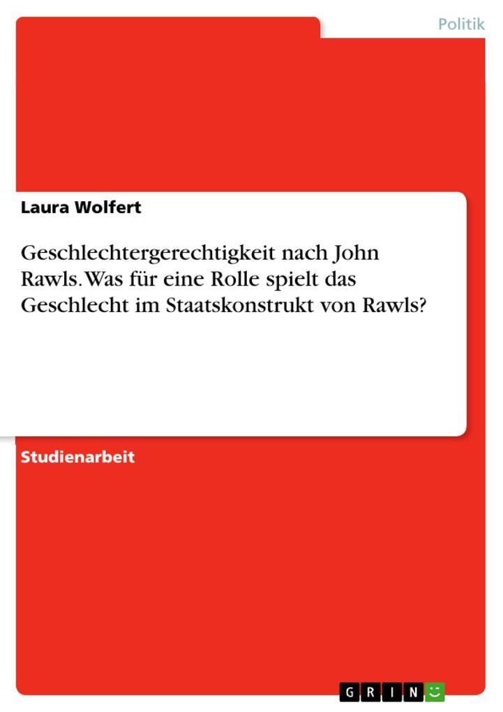 Thumbnail - Geschlechtergerechtigkeit Nach John Rawls. Was Für Eine Rolle Spielt