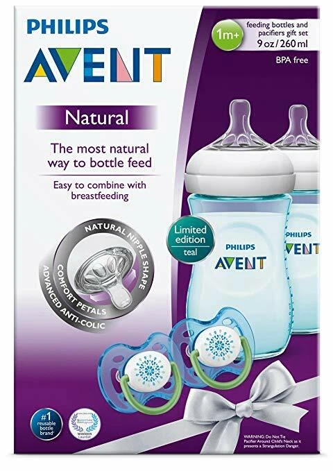 Philips Avent Natural Baby Bottles Gift Set SCD693/24 - Teal - Image 3 of 4