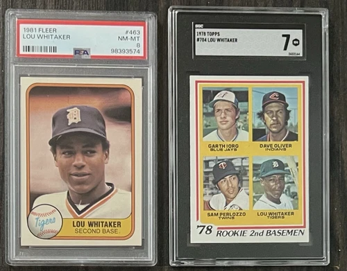 Lou Whitaker High Graded Cards With Rookie