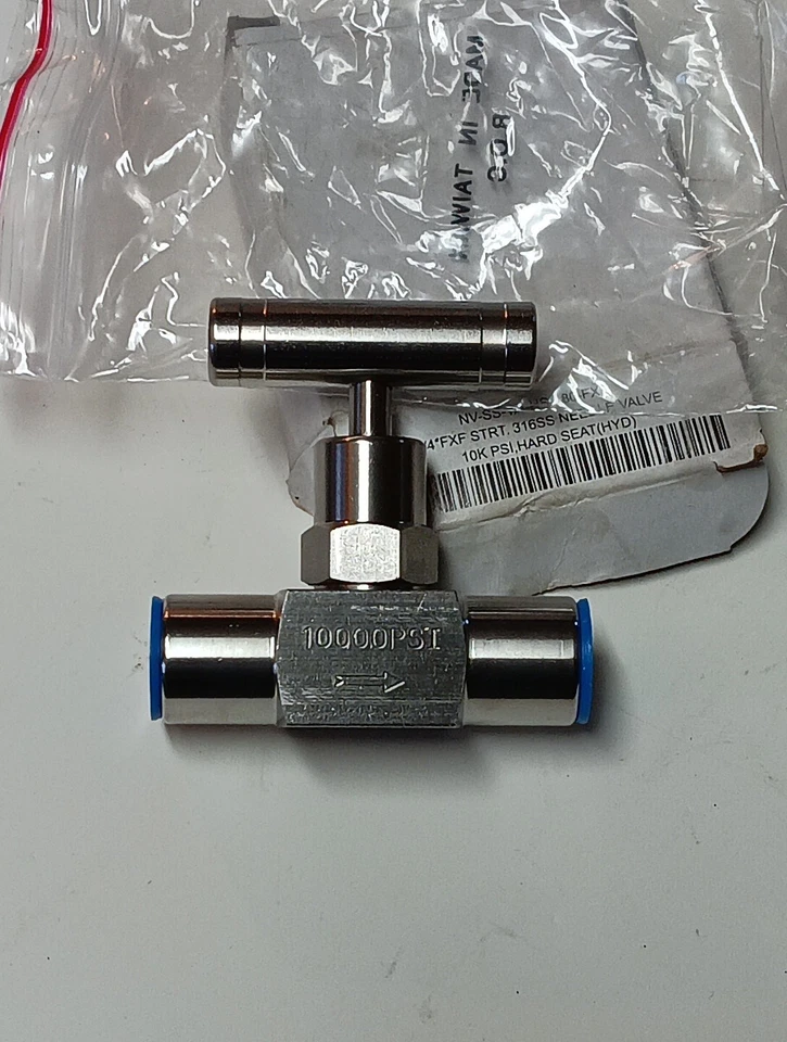 Needle Valve Ss316 NV-SS-1/4-HS-180-FXF (10k psi) 1/4" Fnpt Hard Seat 1 Qty - Image 2 of 4