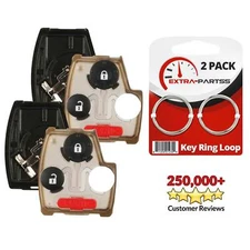2 New Replacement Entry Key Remote Car Fob Case Pad Shell Fix w/ Slot for Honda