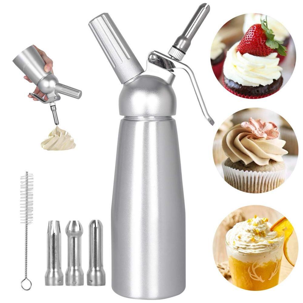 500ml Aluminium Sahnesyphon Sahnespender Espuma Flasche Sahne Sprühflasche Profi