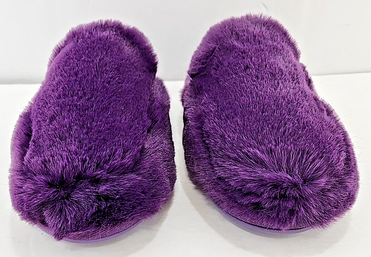 SAOLA Pantofole da donna viola Mukluks taglia small (5 6) suola in pelliccia sintetica per interni esterni NUOVE