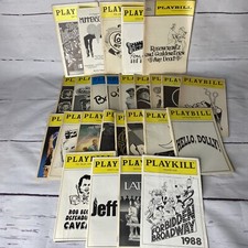 Lot of 27 Vintage Broadway Playbills,  1970s-1990s w/inserts Hello Dolly Magic