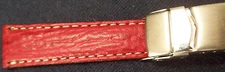 New Ladies ZRC France Red Shark 12mm Watch Band Steel Security Sealock Clasp