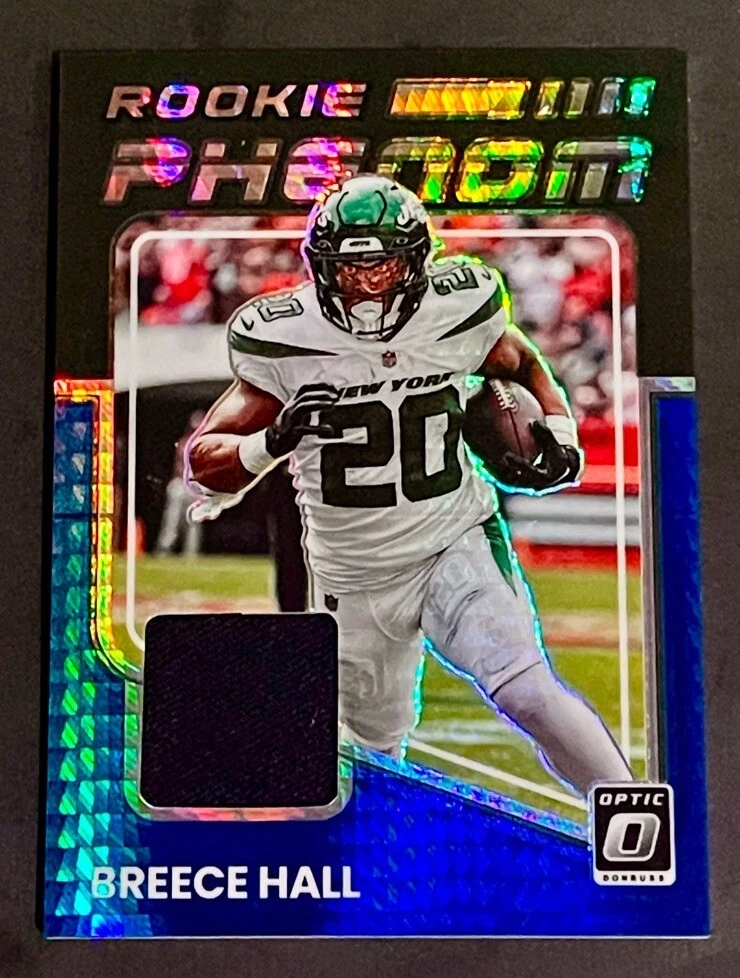 Breece Hall Panini Donruss Optic Rookie Phenoms #RPBH Blue Hyper