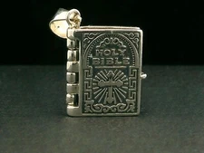 925 Sterling Silver Bible Necklace with The Lord's Prayer