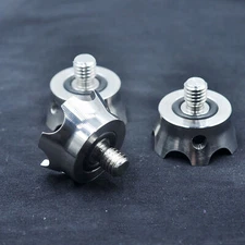 3Pcs Stainless Steel Tripod Spike Adapter for Gitzo GT1531 GT2541/RRS/Benro 3/8"