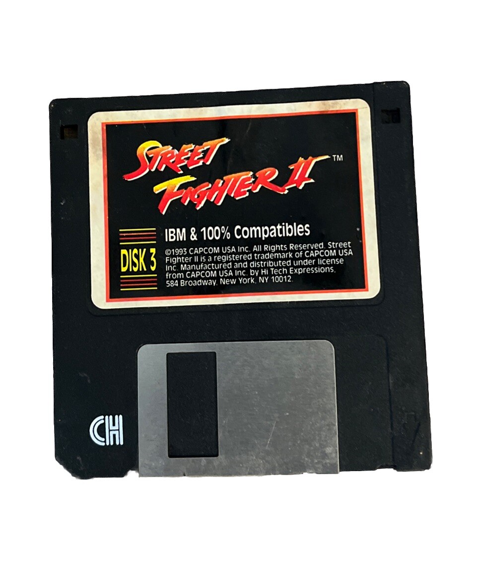 PC Floppy Disk Of Capom’s 1993 Street Fighter iI Computer Gamer An-image