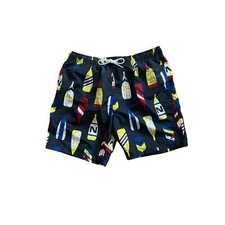 Nautica Mesh Lined Swim Trunks Mens Red White Blue Oar Paddle Nautical Sz XL