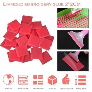 50pcs/lot Glue Diamond Painting Dotting Accessories Wax Mud Embroidery Cross Kit 