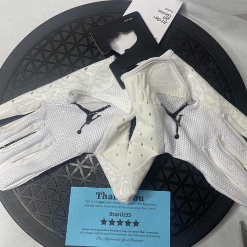 Nike Jordan Vapor Jet 7.0 Football Gloves Wide Receiver White Mens Size Small - Picture 2 of 4
