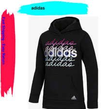 adidas Event 21 Fleece CTN Hood Pullover Polyester Black size M - 10/12  