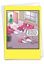 Funny Blank All Occasions Card 5"x7" w/ Envelope Blank All Occasions Naughty Dog